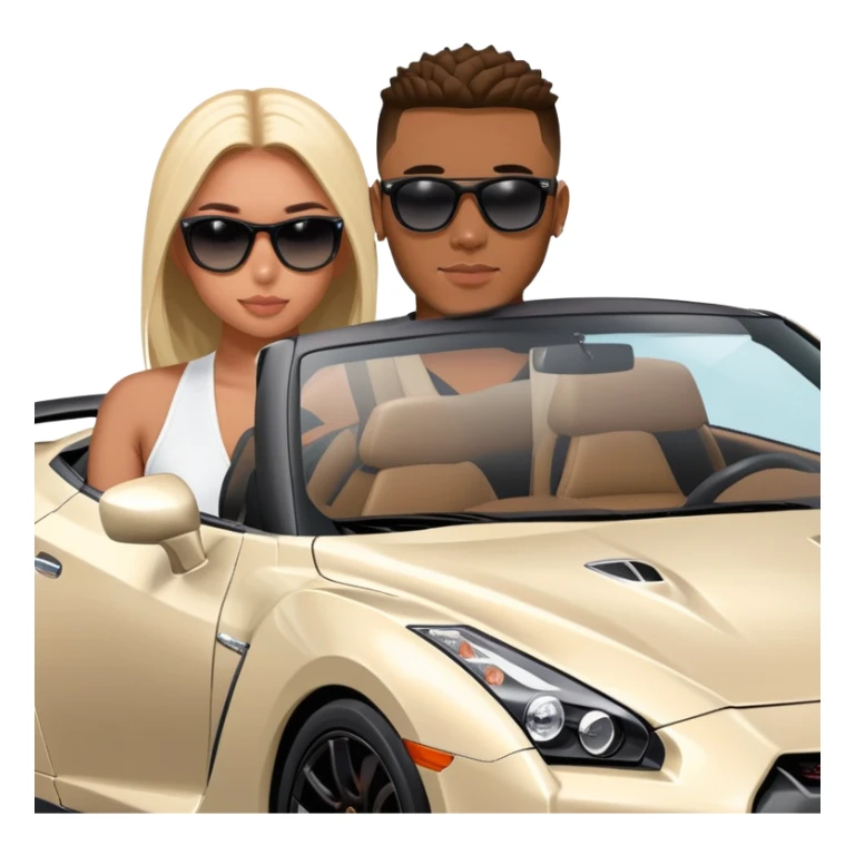 josh king jetset madrid the millionaire internet celebrity panel rank founder and instagram model girlfriend Tefi in Nissan GTR  sticker