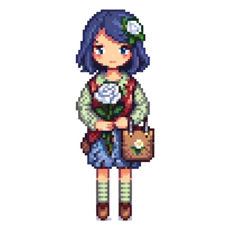 The Fool tarot card, pixel art style, vibrant colors, no text sticker