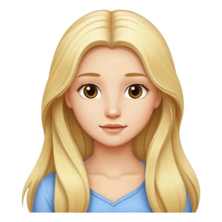 BLONDE GIRL WITH LONG HAIR, VERY PRETTY sticker