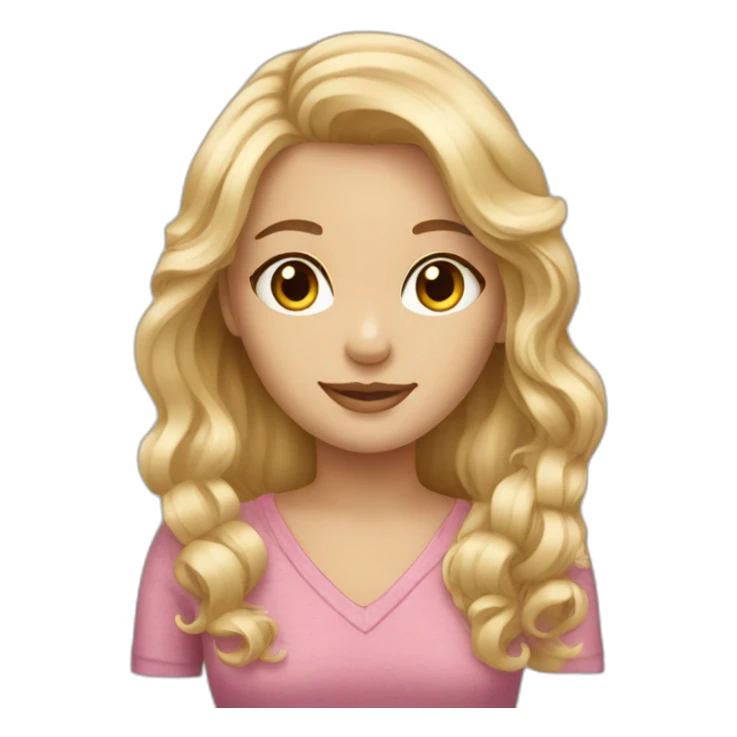 very beautiful blond hair girl sticker