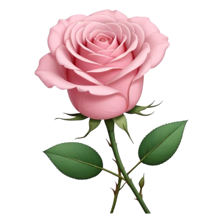 Pale pink single stem rose sticker