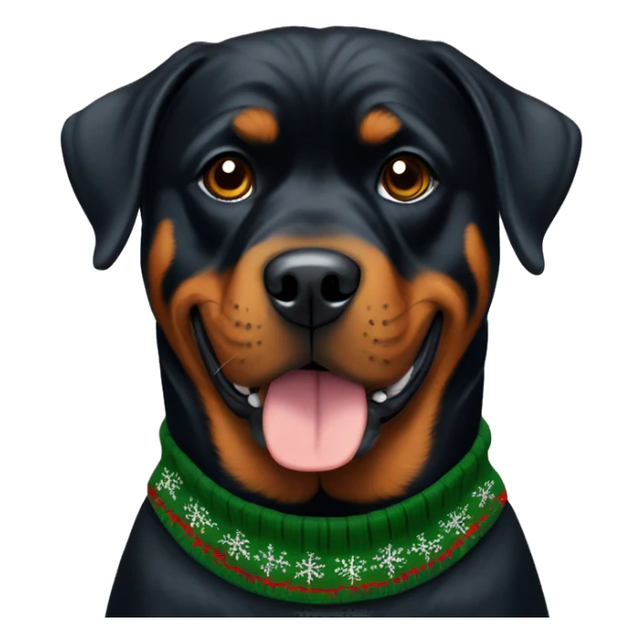 Rottweiler with Christmas jumper  sticker