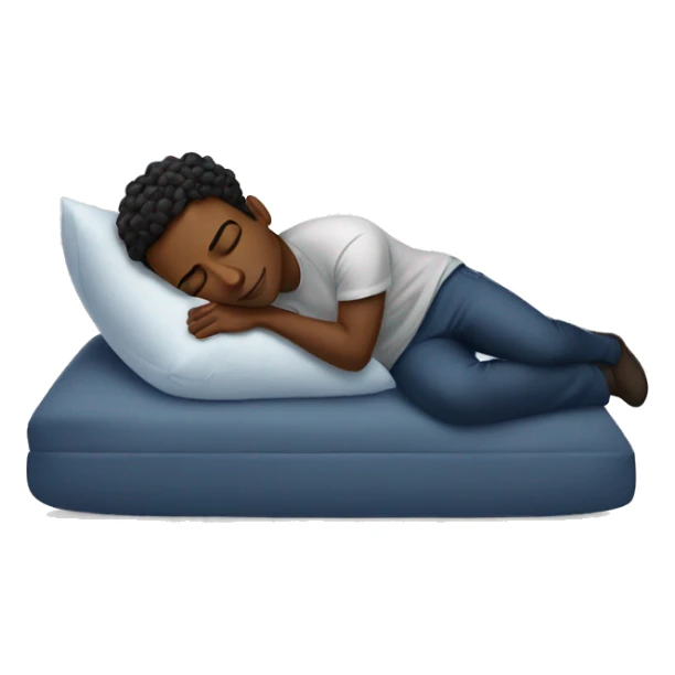 attractive black man with twists sleeping on pillow sticker