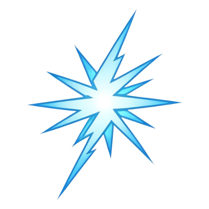 A lot of light blue rays lightnings sticker