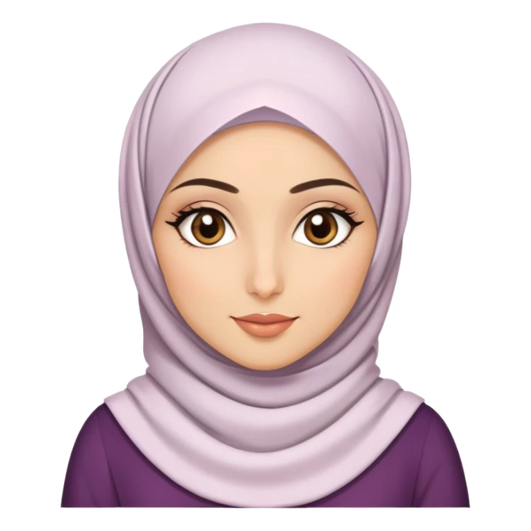 Hijabi girl with brown eyes and coquette vibe sticker