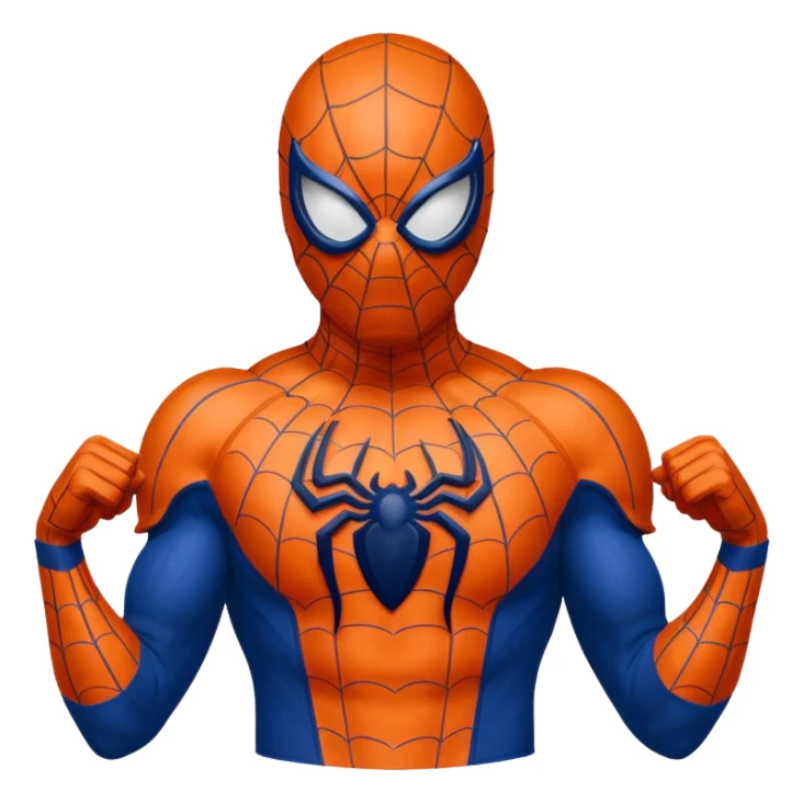 Spider-Man wearing a Denver Broncos football uniform sticker
