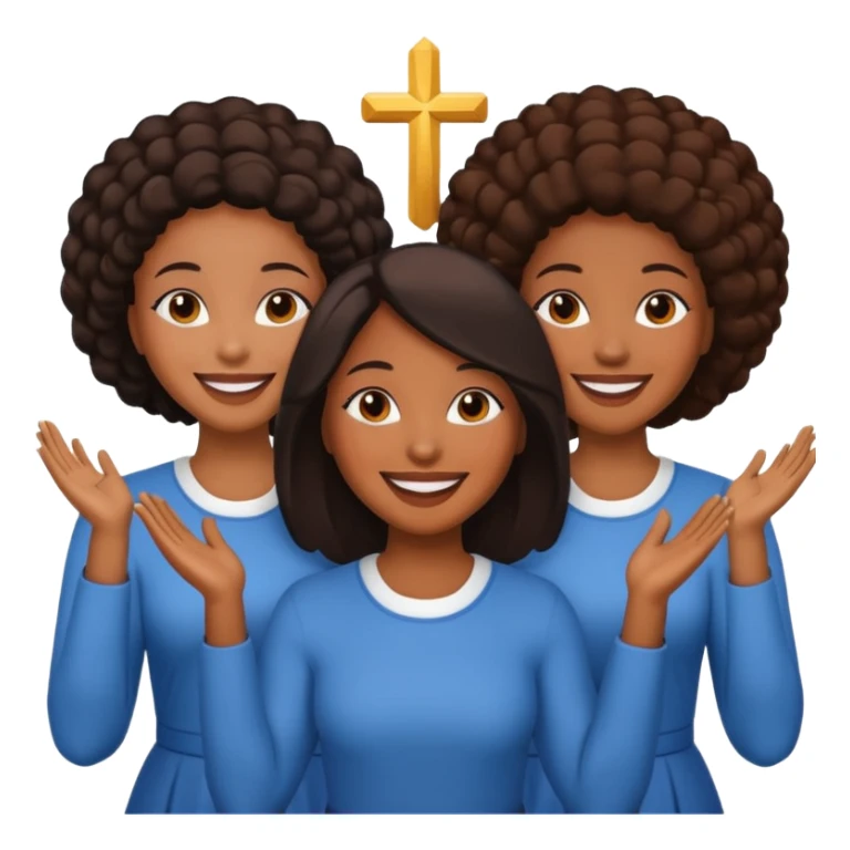 Beautiful Christian black women praising God sticker