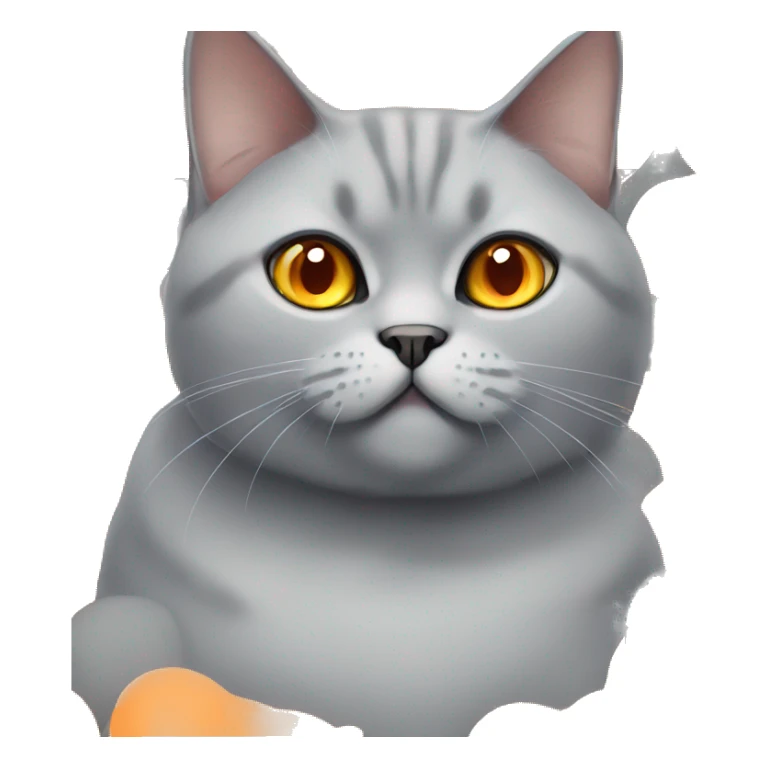 British shorthair cat with orange eyes sticker