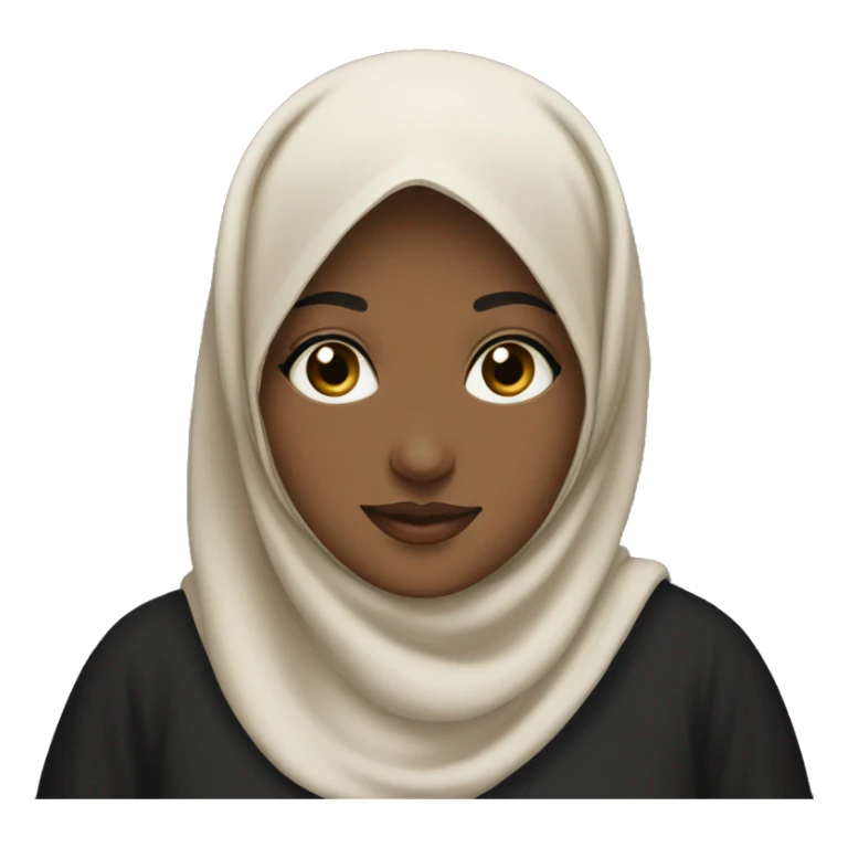 A hijabi girl wearing an abaya sticker