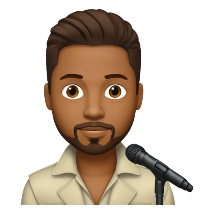 D'Angelo, R&B Singer (1974-2025) with dark brown hair sticker