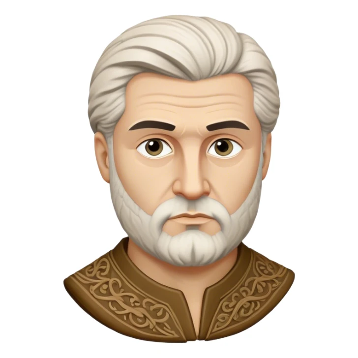 Cinematic Realistic Ivan Meštrović Portrait Emoji, depicted as a renowned Croatian sculptor with thoughtful eyes and classical attire, rendered with intricate textures and dramatic artistic lighting that captures his creative genius. sticker