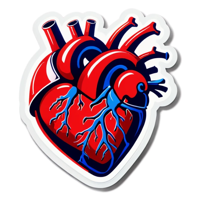 A heart in the style of rock  sticker