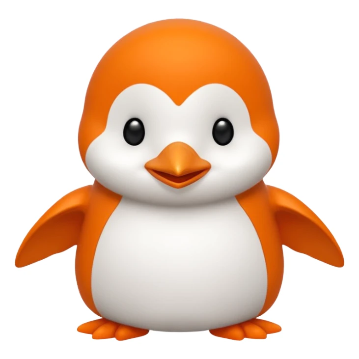 Text, in bright orange, that spell 'Bind is Life!!!' and also include a little white happy penguin sticker