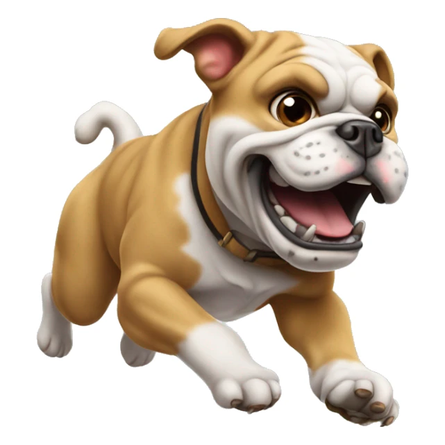 bulldog jumping football sticker
