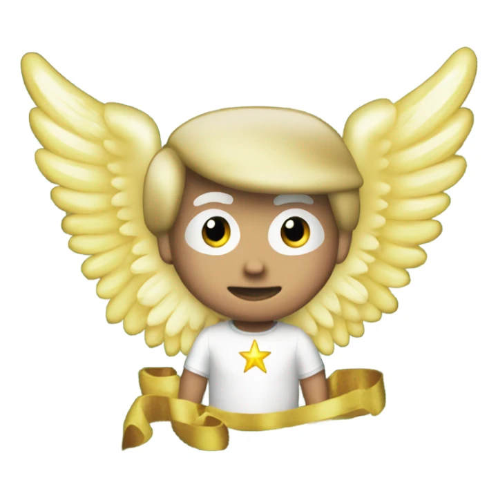 Trump as the angel in the Christmas tree sticker