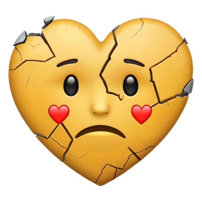 Kırılmış kalp üzgün emoji sticker