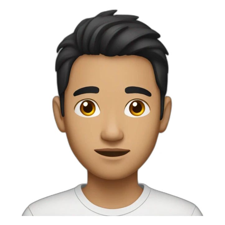 A young Nepali man with black hair and light brown skin sticker