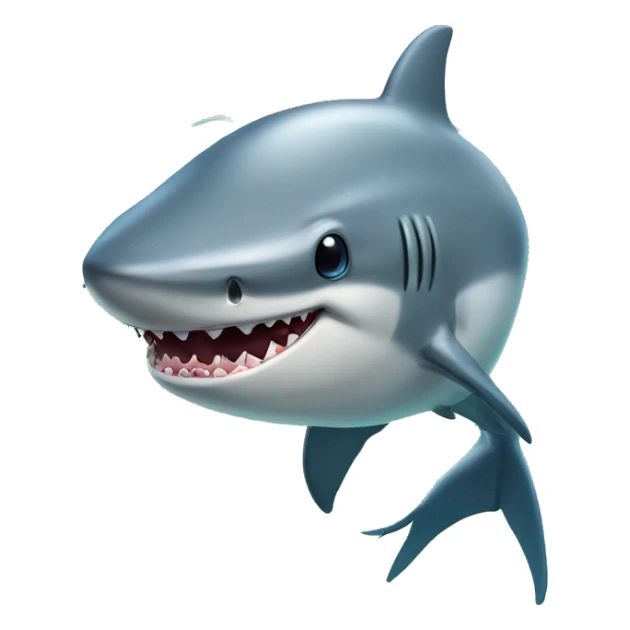 shark in love with a dolphin sticker