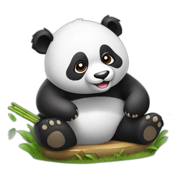 Panda qui joue au jeux vidéo sticker