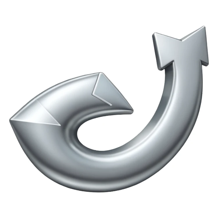 felcha curveada aputando hacia arriba sticker