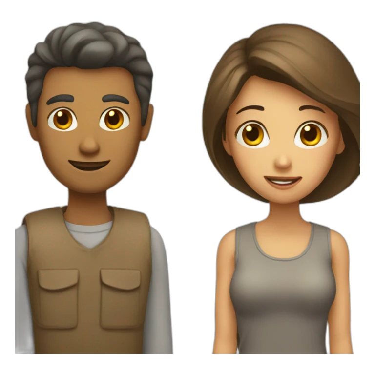 man and woman sticker