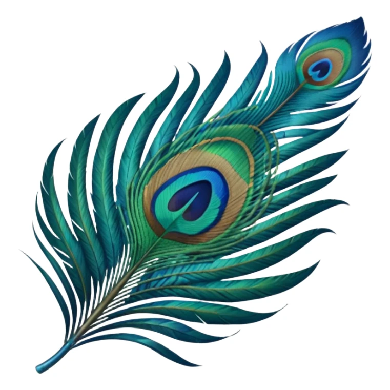 Create peacock featheremoji sticker