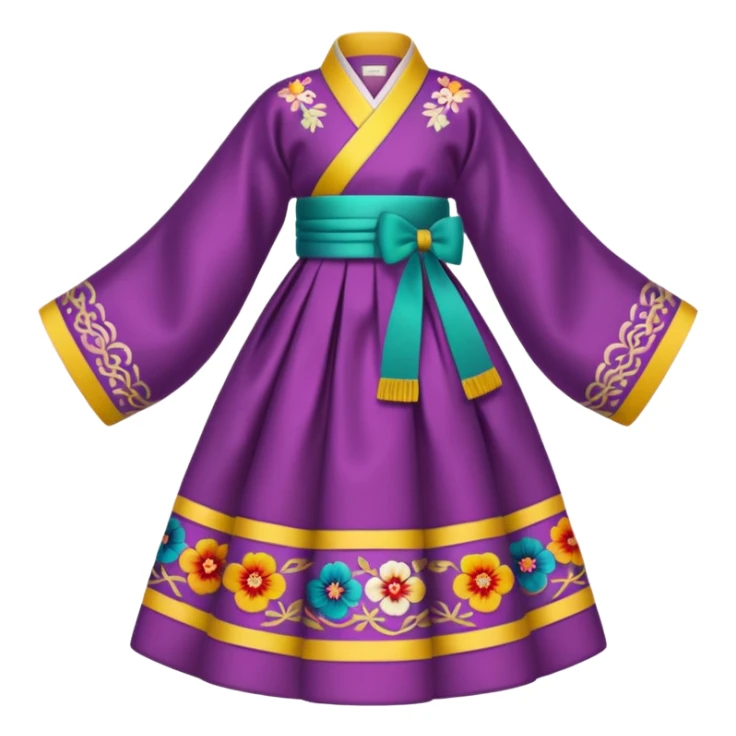 Hanbok with no human just the dress sticker