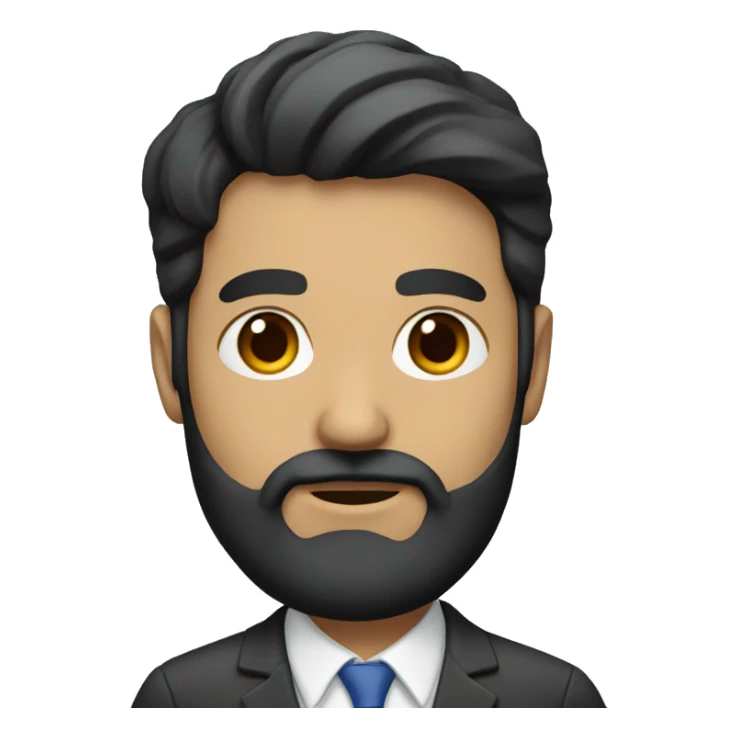 a teacher with black hair and beard  sticker