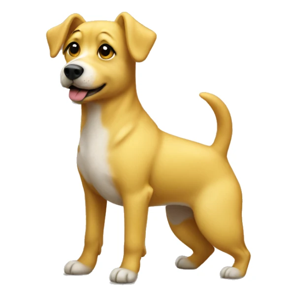 Little yellow dog sticker