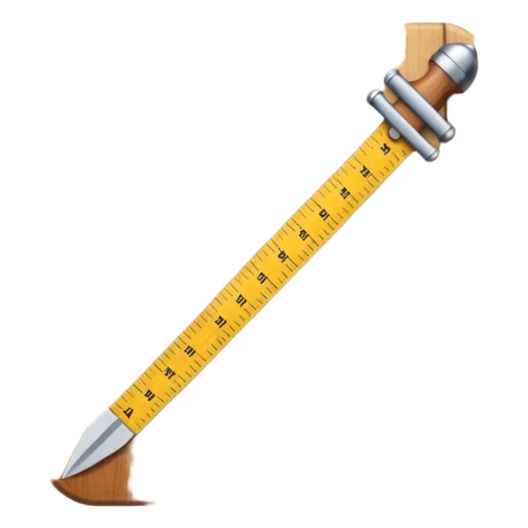 penis made out of a ruler sticker