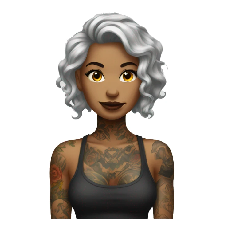 tattooed woman very attractive sticker