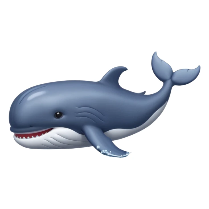 whale swimming in sea water sticker