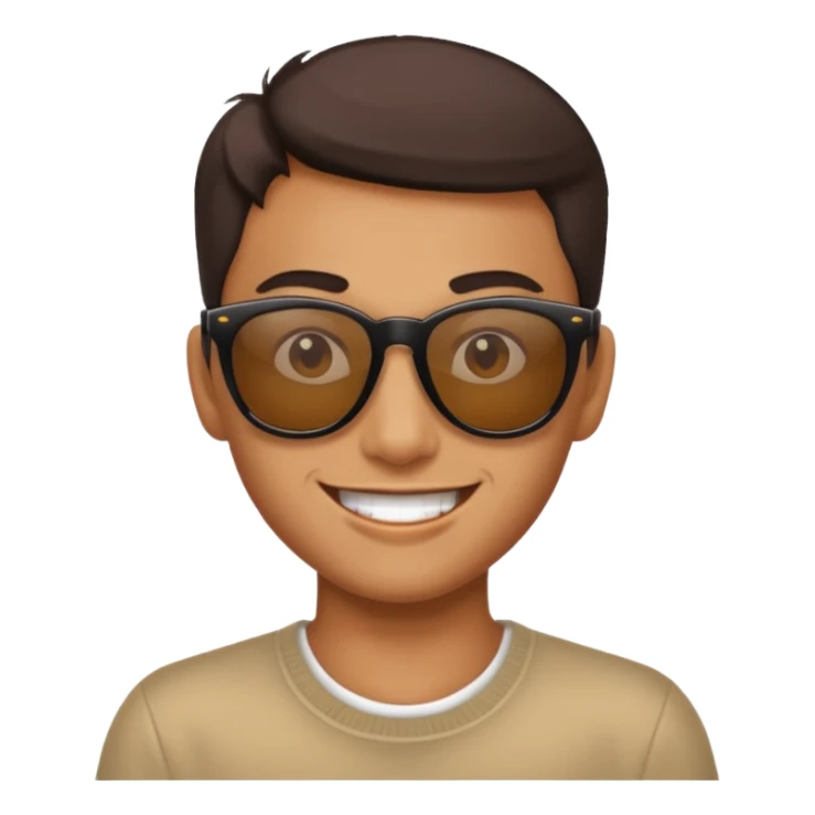 Naughty looking smile with sunglass sticker