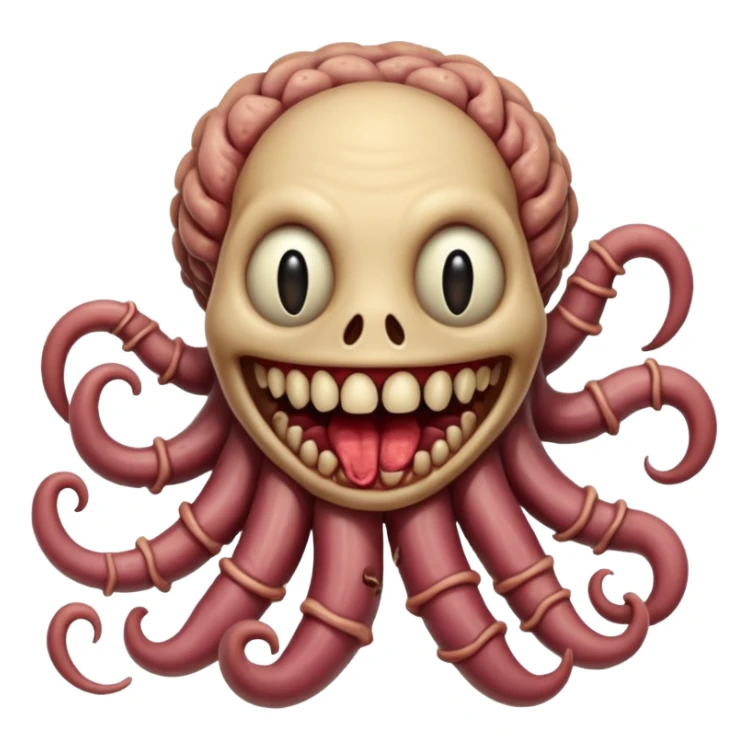 Rotting intestines smile lovecraftian horror sticker
