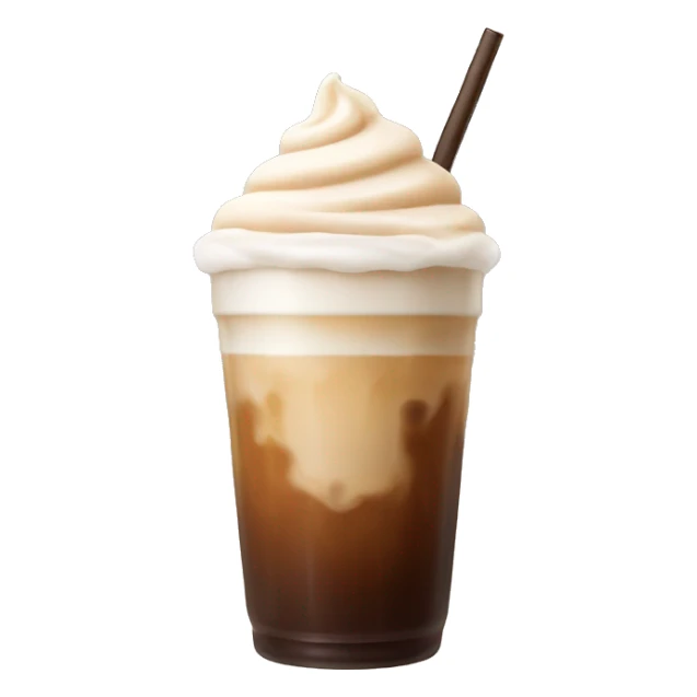 An Aesthetic iced coffee with vanilla cold foam sticker