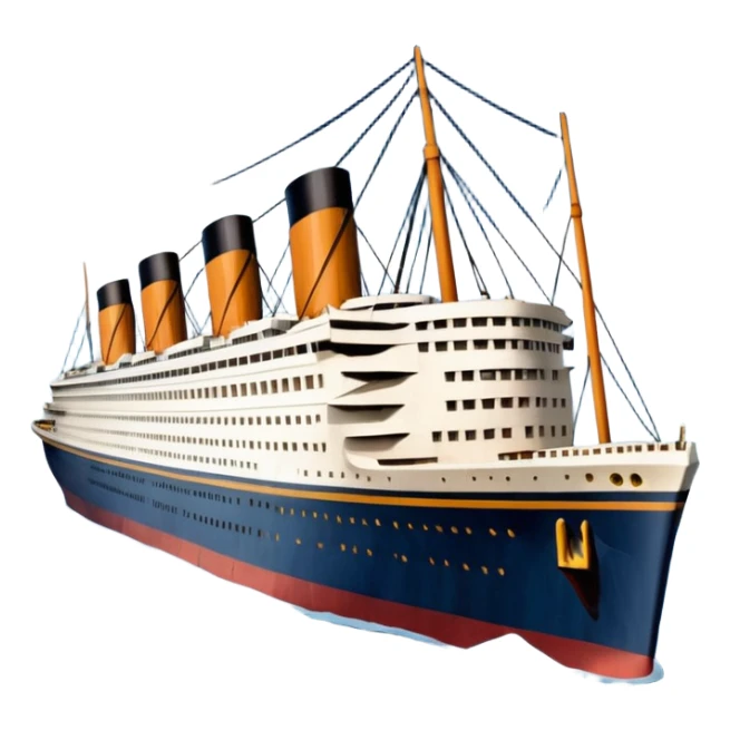 Make the Titanic sinking in the front In splits In the middle sticker