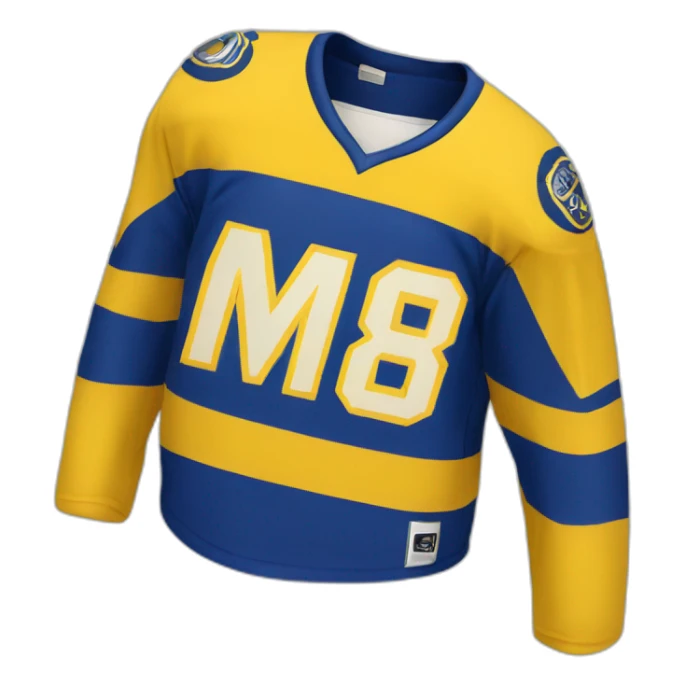 hockey jersey yellow color sticker