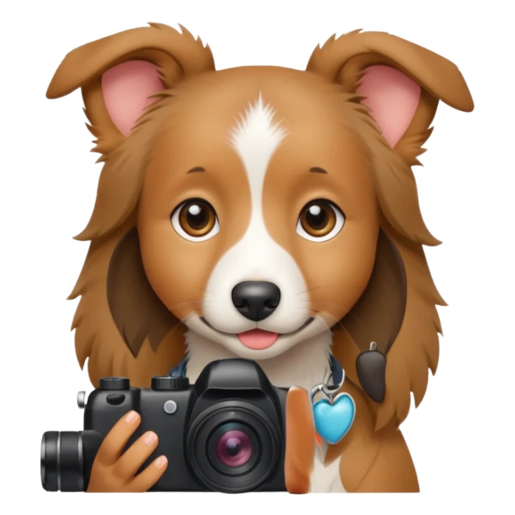 Cute collie puppy posing for a gorgeous Latina photographer  sticker