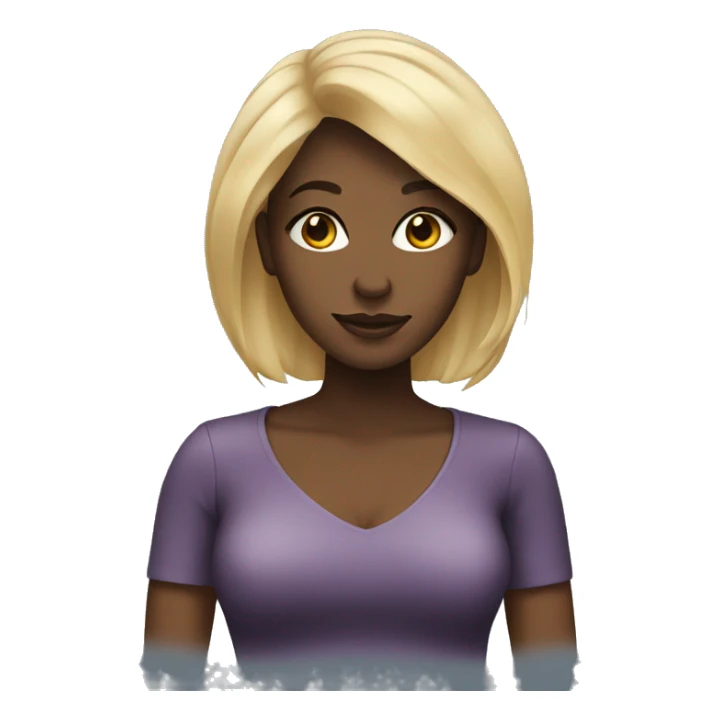 Pretty black lady with blonde hair  sticker