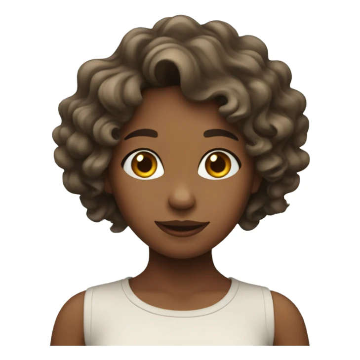 Wavy hair girl sticker