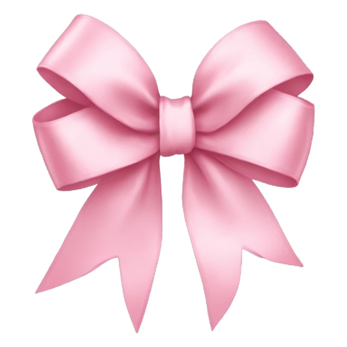 light pink ribbon bow sticker