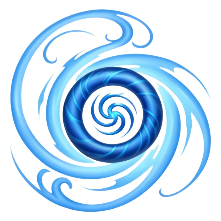 magical object blue magic mist swirl around with ancient symbol sticker
