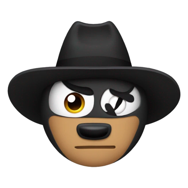 El zorro animal con un pasamontañas  sticker