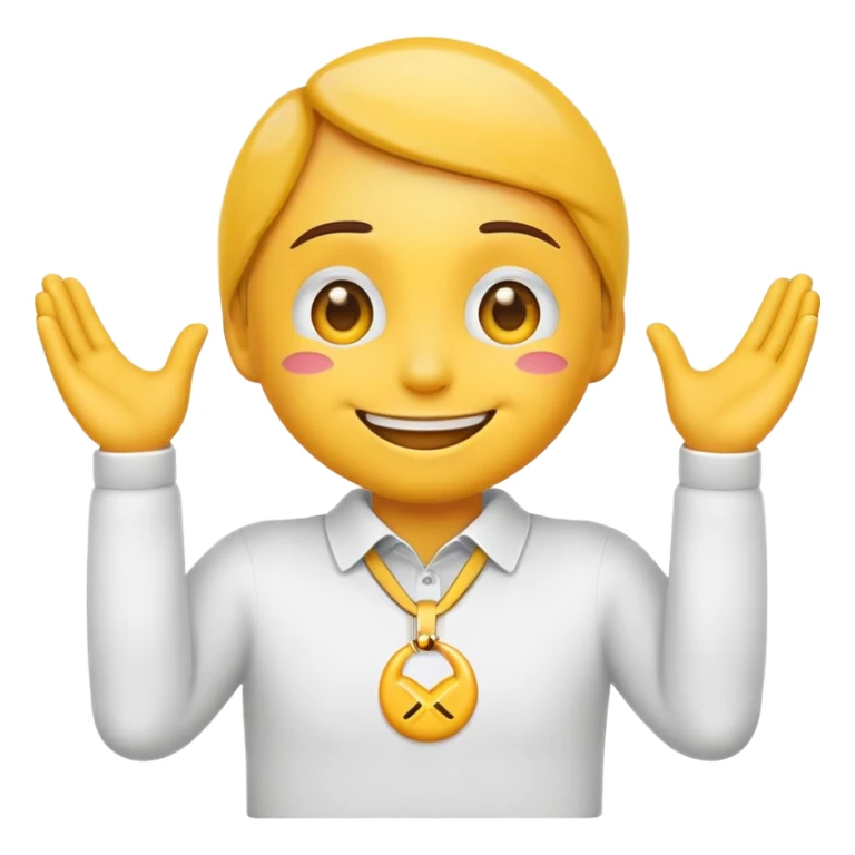 Emoji with hands around neck with x's for eyes and a smile  sticker