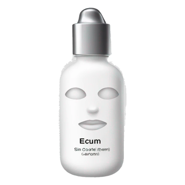 Skin care serum white sticker