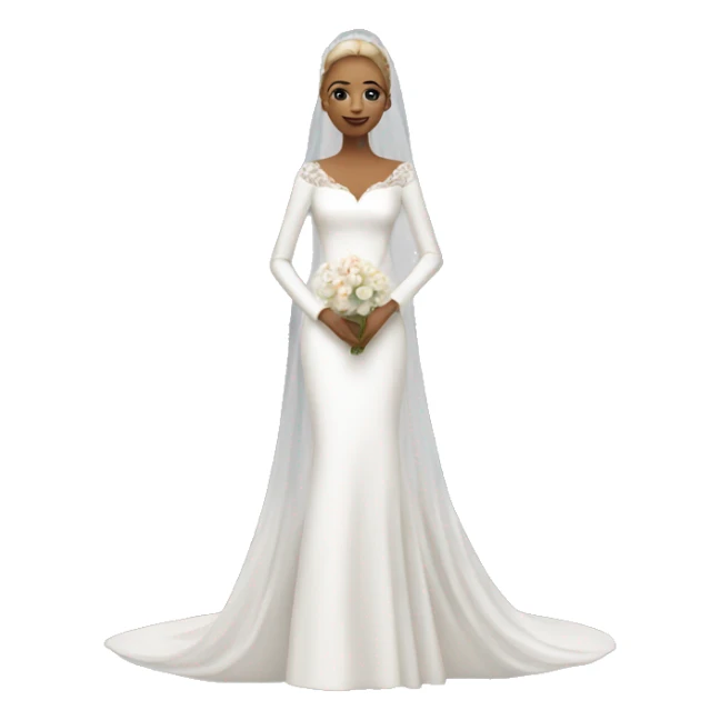 Long sleeve wedding dress sticker