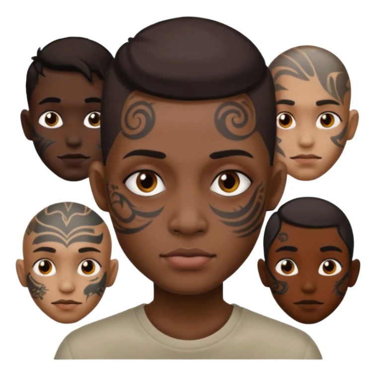 absurdly amount of face tattoos sticker