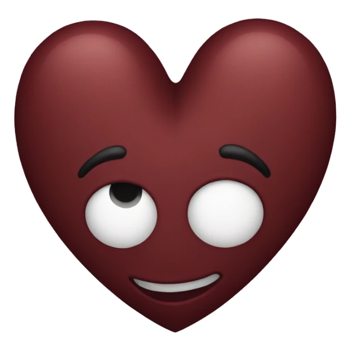 dark red heart sticker