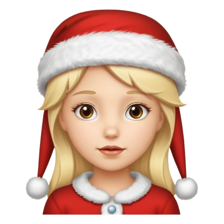 Blondie girl santa clauss sticker