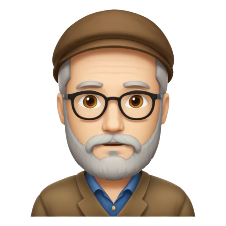 un escritor maduro con barba sticker